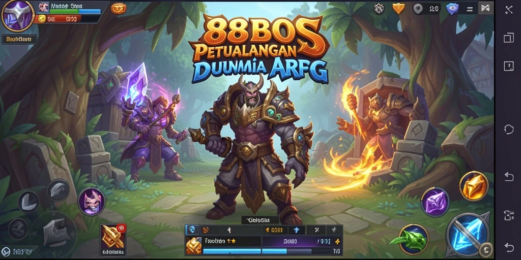 Tangkapan layar utama 88BOS menampilkan pertarungan seru dalam gameplay ARPG.