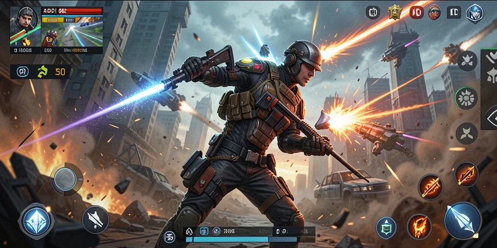 Tampilan gameplay ADG62 yang intens dan seru.
