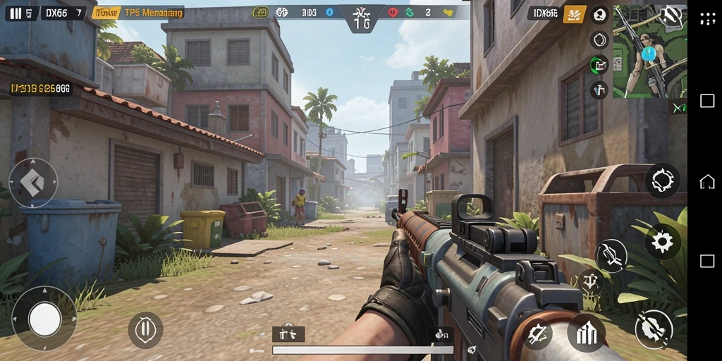 Tangkapan layar menampilkan intensitas gameplay TPS yang mendebarkan.