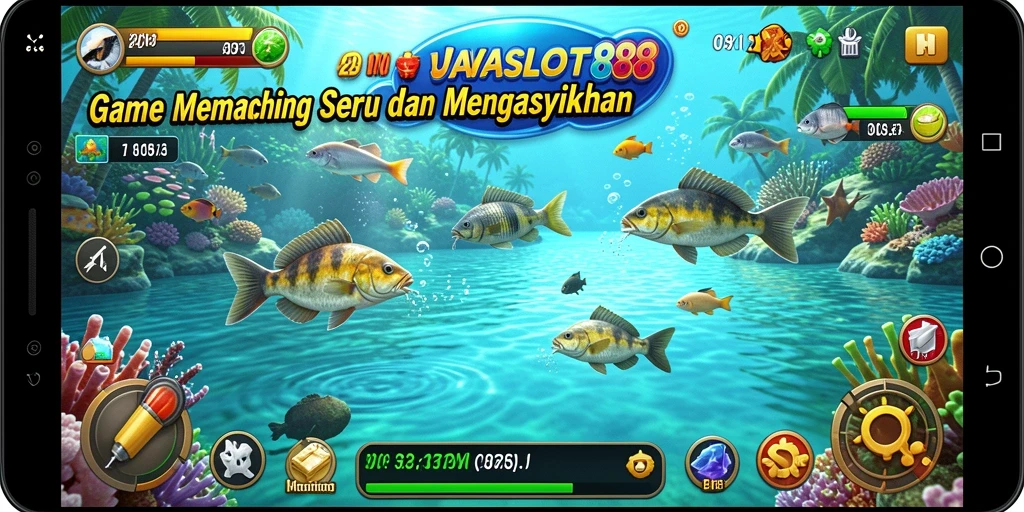 Tampilan gameplay JAVASLOT88 yang menarik dan menantang saat memancing.