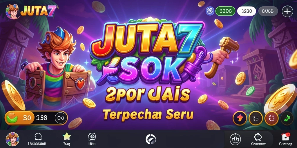 Tampilan gameplay menarik dari JUTA7 dengan berbagai tema slot.