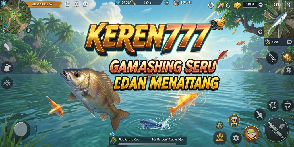 Screenshot gameplay KEREN777 menampilkan aksi memancing yang seru.