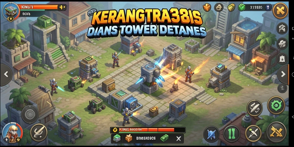 Tampilan seru gameplay KING138 di Tower Defense.