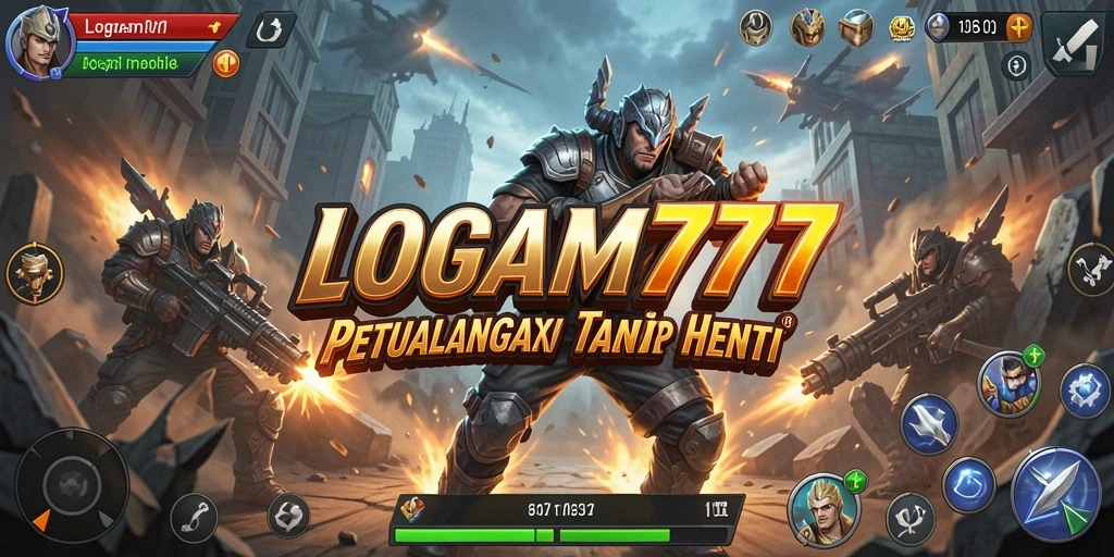 Tampilan aksi mendebarkan dalam LOGAM777 saat bertarung.