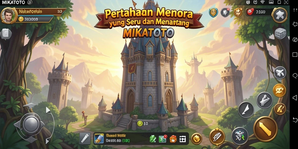 Tampilan menarik dari gameplay MIKATOTO Tower Defense.