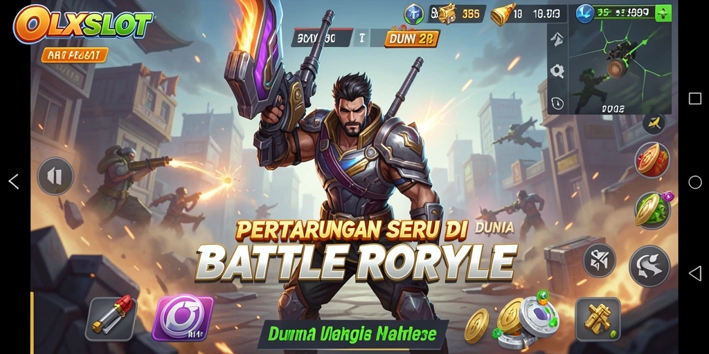Gameplay intens dan strategis di arena Battle Royale OLXSLOT.