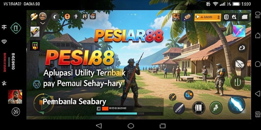Tampilan utama PESIAR88 dengan fitur-fitur Utility yang lengkap.