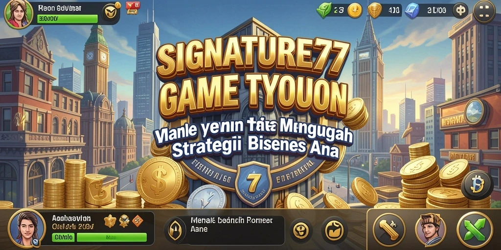 Screenshot SIGNATURE77 menampilkan pemain mengelola bisnis dengan strategi cerdas.