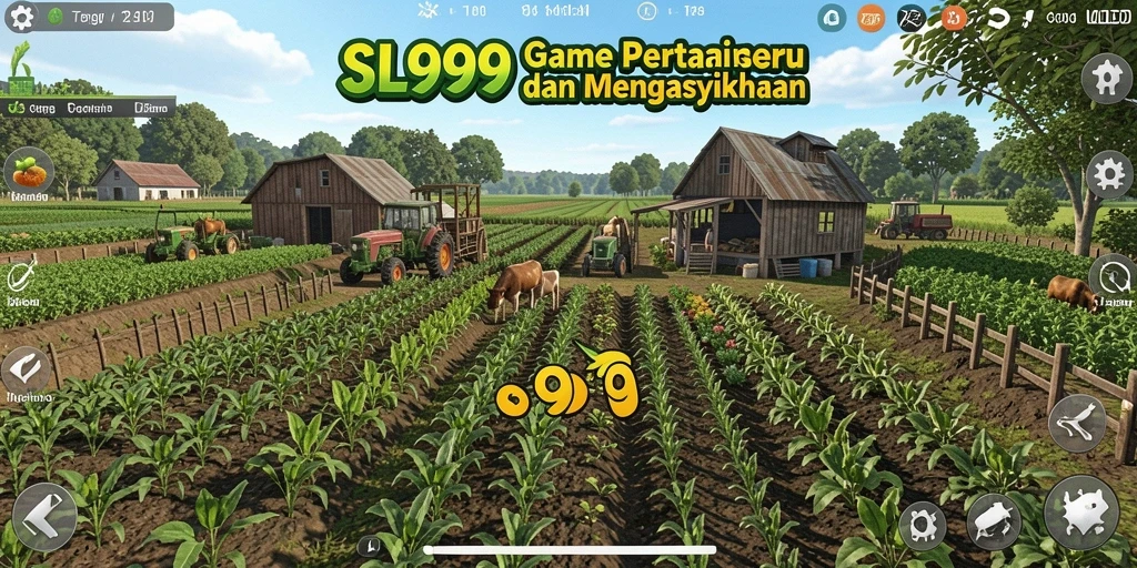 Tampilan gameplay menarik dari SL999 yang menunjukkan aktivitas bertani.