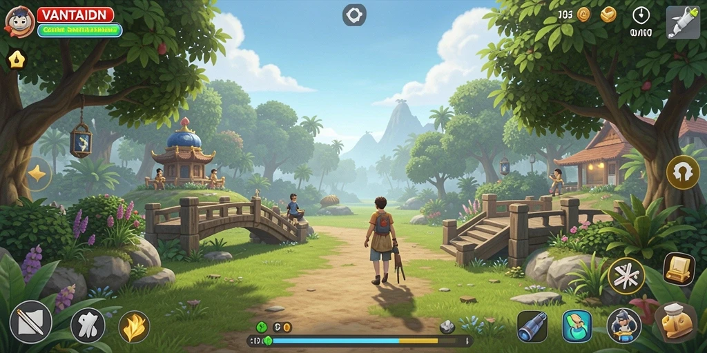 Gameplay menarik VANTAIDN yang penuh warna dan kreatif.